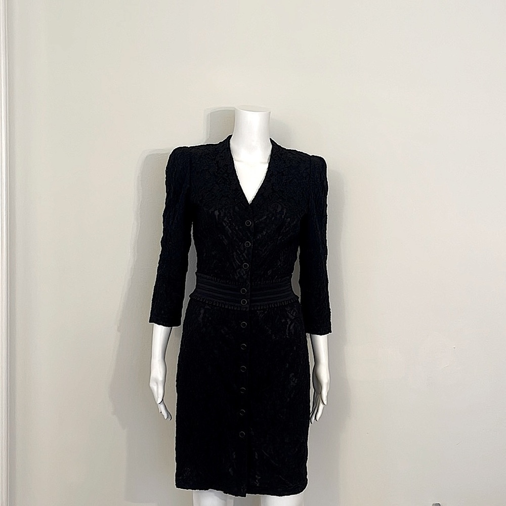 H&M Long Sleeve Black Lace Dress / Size S